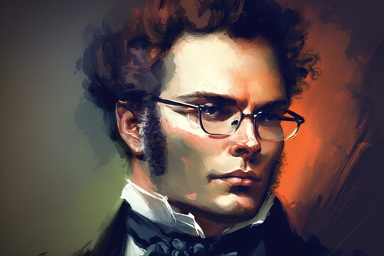 Artistic representation of schubert, concept of Artistic representation and Schubert, created with Generative AI technology