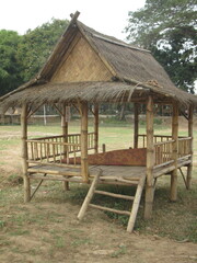 Fototapeta na wymiar Thatched Hut in Laos