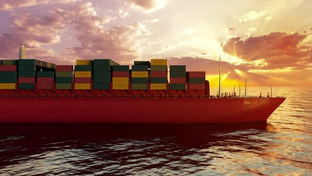 Transportation worldwide by ship, plane, train and truck. Concept of logistics.