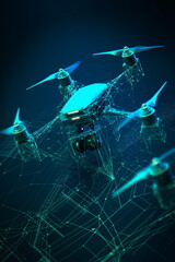 Unmanned aeronavigation systems the image of a drone i_022 , Generative AI, Generative, AI