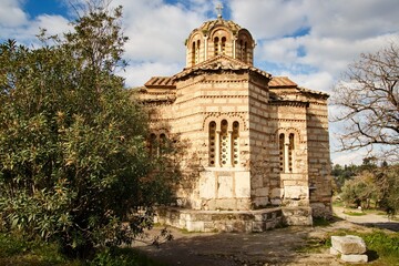 Church in Agora of Athens the primary meeting ground for Athenians, Greek, Europe