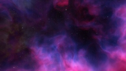 Space background with realistic nebula and shining stars. Colorful cosmos with stardust and milky way. Magic color galaxy. Infinite universe and starry night. 3d render
