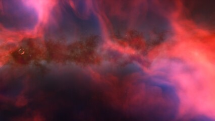 Obraz na płótnie Canvas Space background with realistic nebula and shining stars. Colorful cosmos with stardust and milky way. Magic color galaxy. Infinite universe and starry night. 3d render 