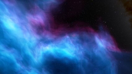 nebula gas cloud in deep outer space, science fiction illustration, colorful space background with stars 3d render
