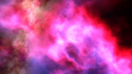 nebula gas cloud in deep outer space, science fiction illustration, colorful space background with stars 3d render

