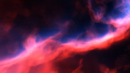 Fototapeta premium Cosmic background with a blue purple nebula and stars