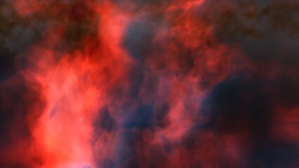 Obraz na płótnie Canvas nebula gas cloud in deep outer space, science fiction illustration, colorful space background with stars 3d render