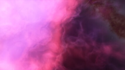 nebula gas cloud in deep outer space, science fiction illustration, colorful space background with stars 3d render