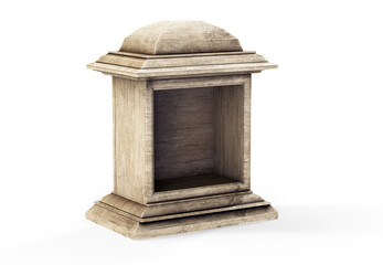 3d rendering of group of wooden boxes for transporting goods on