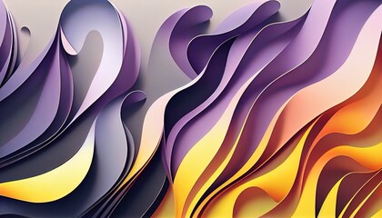Mesmerizing Iridescent Waves, Fluid Movement, Unique Modern Abstract Background, Toon Shading, Flat Colors, Simplified Shapes, Bold Outlines, Dynamic Poses, Soft Shadows. Generative AI
