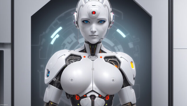 A smart robot of the future with a unique structure Genarative AI
