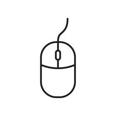 PC mouse vector icon. Mouse flat sign design. Computer mouse symbol pictogram. UX UI icon