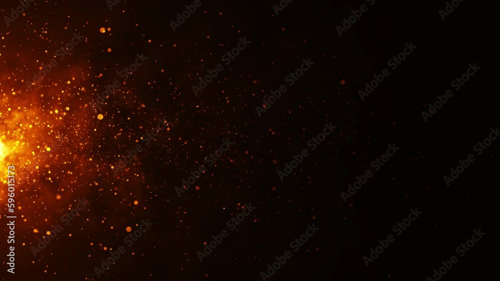 Wall mural particle background animation, futuristic mysterious flowing digital particles wave de-focus virtual