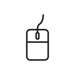 Fototapeta premium PC mouse vector icon. Mouse flat sign design. Computer mouse symbol pictogram. UX UI icon