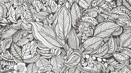 Obraz premium Coloring book antistress for adults. Illustration isolated on white background. Zentangle, generative AI