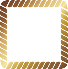 高級感のあるロープの四角形フレーム　ゴールド