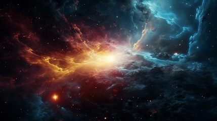 space nebula. galaxy background. Generative AI
