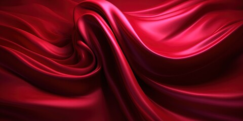 Obraz premium Abstract Background with 3D Wave silk - Generative Ai