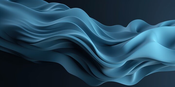 Abstract Background with 3D Wave silk - Generative Ai