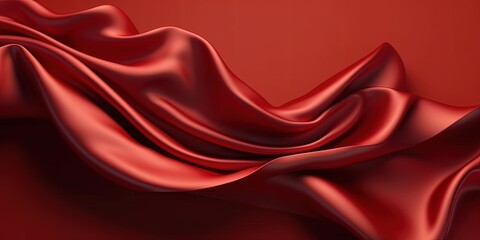 Obraz premium Abstract Background with 3D Wave silk - Generative Ai