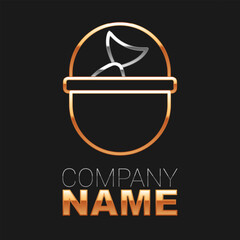 Line Fishing bucket with fish icon isolated on black background. Fish in a bucket. Colorful outline concept. Vector