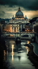 Fototapeta na wymiar Vatican City. Breathtaking travel destination place. Generative AI