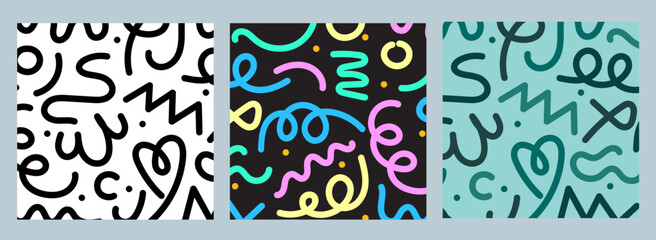 illustration of a set of symbols pattern