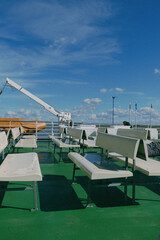 On the deck of a ferry