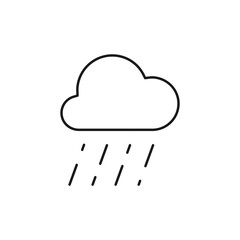Rain vector icon. Cloud flat sign design. Rainy cloud symbol. Rainfall pictogram. UX UI icon