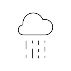 Rain vector icon. Cloud flat sign design. Rainy cloud symbol. Rainfall pictogram. UX UI icon