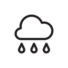 Rain vector icon. Cloud flat sign design. Rainy cloud symbol. Rainfall pictogram. UX UI icon