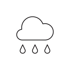 Rain vector icon. Cloud flat sign design. Rainy cloud symbol. Rainfall pictogram. UX UI icon