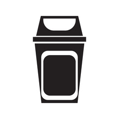 Trash can icon design template vector