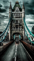 Fototapeta na wymiar Tower Bridge. London. Breathtaking travel destination place. Generative AI