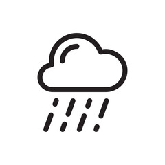 Rain vector icon. Cloud flat sign design. Rainy cloud symbol. Rainfall pictogram. UX UI icon