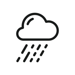 Rain vector icon. Cloud flat sign design. Rainy cloud symbol. Rainfall pictogram. UX UI icon