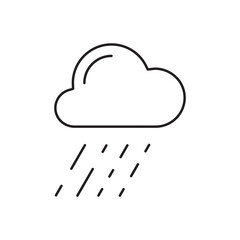 Rain vector icon. Cloud flat sign design. Rainy cloud symbol. Rainfall pictogram. UX UI icon