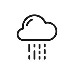 Rain vector icon. Cloud flat sign design. Rainy cloud symbol. Rainfall pictogram. UX UI icon
