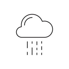 Rain vector icon. Cloud flat sign design. Rainy cloud symbol. Rainfall pictogram. UX UI icon