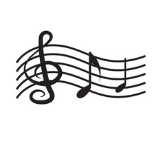 musical scale icon design template vector