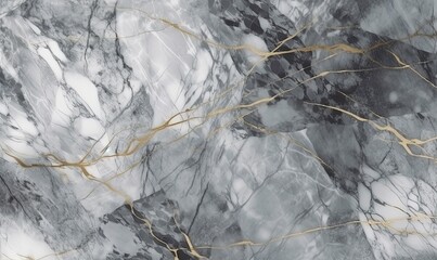 Grey Soft Marble Banner Background, generative AI