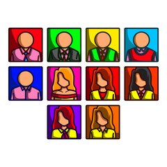 business people clip art set