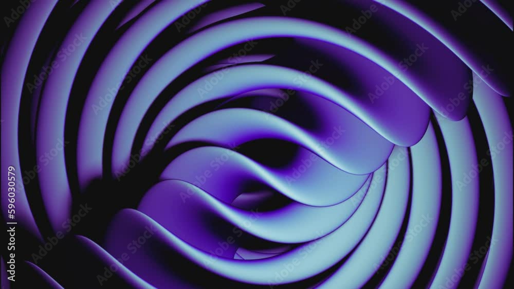 Poster moving 3d lines with bends in abstract spiral. design. abstract spiral with visual illusion and curv