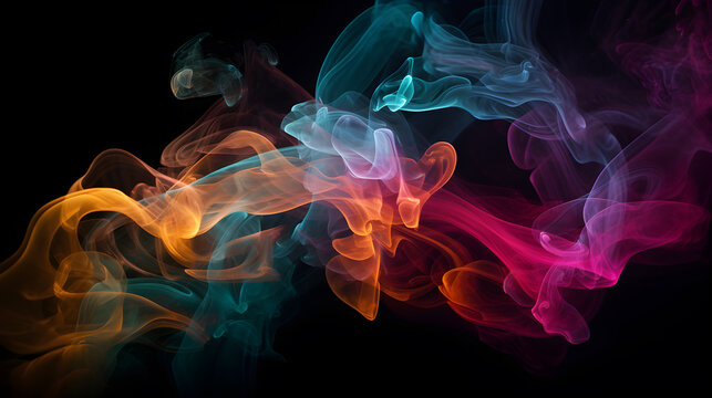 Abstract Colors Smoke as Wallpaper. created with Generative AI