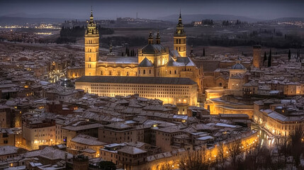 Toledo. Spain. Breathtaking travel destination place. Generative AI