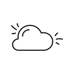 Climate vector icon. Cloud flat sign design. Meteorology weather icon. Cloud symbol pictogram. UX UI icon