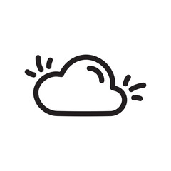 Climate vector icon. Cloud flat sign design. Meteorology weather icon. Cloud symbol pictogram. UX UI icon