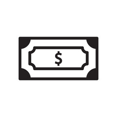 Money vector icon. Cash icon. Cash flat sign design. Money symbol. Cash outline icon. Dollar pictogram. UX UI icon