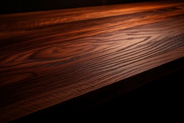 Beautiful mahogany wood in rich brown color. Generative AI - obrazy, fototapety, plakaty
