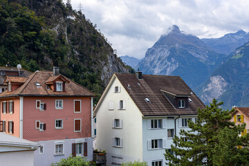 Beautiful view of the mountains, lake and houses in Silicon.
